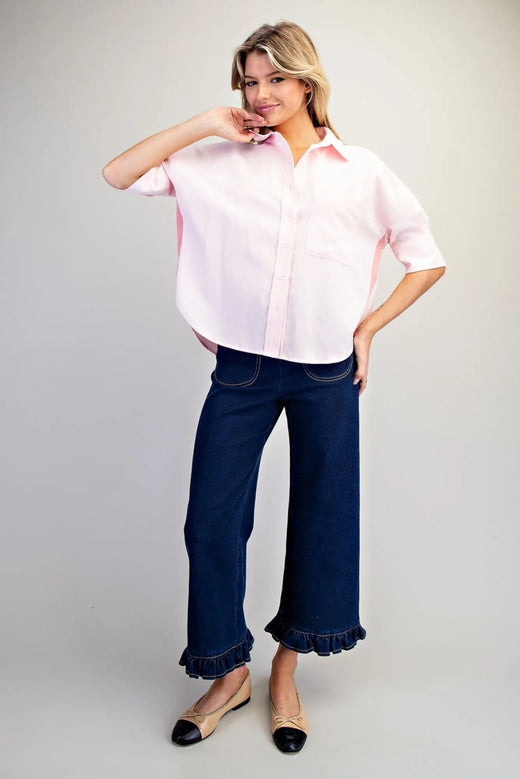 Stripe Detailing Button Down Shirt