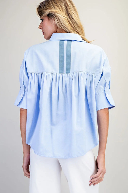 Stripe Detailing Button Down Shirt