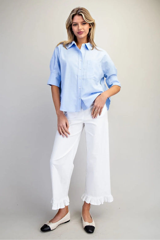 Stripe Detailing Button Down Shirt