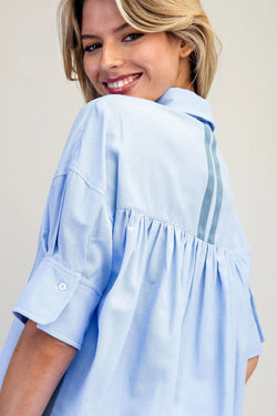 Stripe Detailing Button Down Shirt