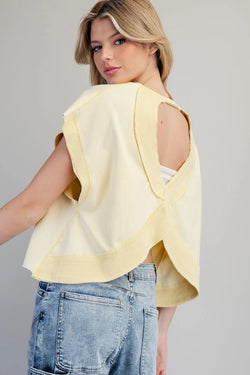 Mineral Washed Open Back Top ✨