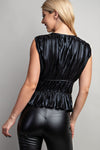 Pleated Lurex Top