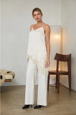 Asymmetrical Lace Tank