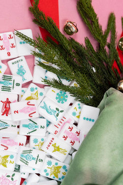 Merry Nutcracker Holiday Mahjong Tiles Set