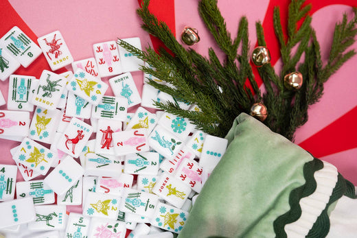 Merry Nutcracker Holiday Mahjong Tiles Set