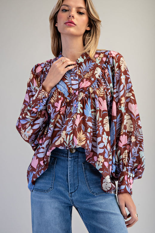 Button Down Lightweight Blouse
