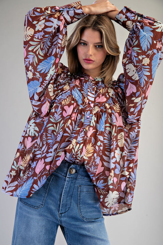 Button Down Lightweight Blouse