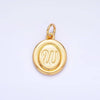 Letter Initial Engraved Stamped Oval Charm