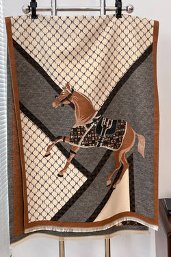Equestrian Brown Giddy Up Reversible Wrap
