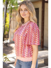 Vertical Stripe Sequins Top