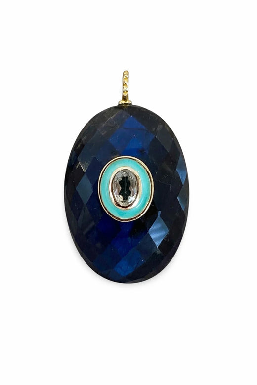 Semi Precious Stone Slice Charm