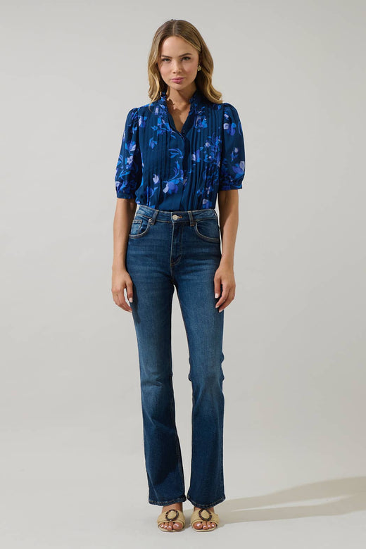Niva Floral Elysia Pleated Shirt