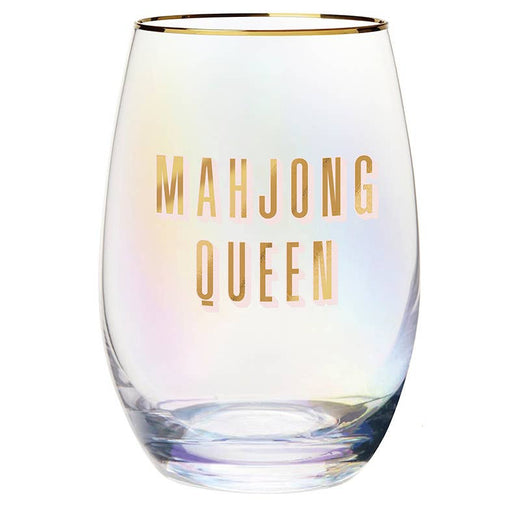 Gold Foil Stemless Wine Glass