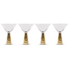 Gold Hammered Martini Glass