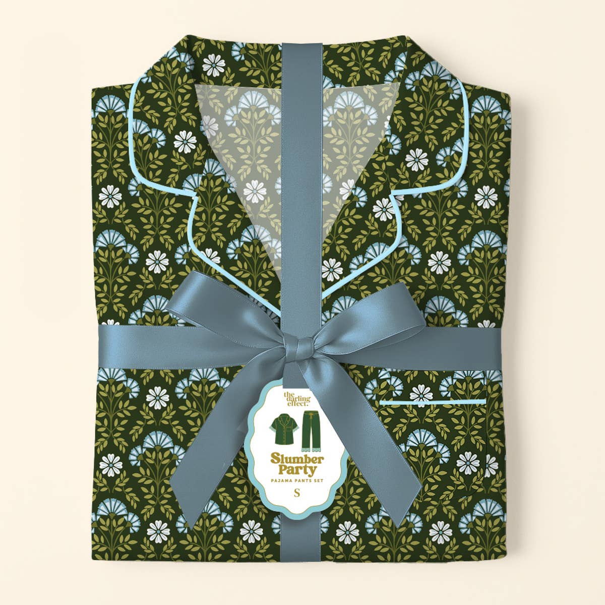 Slumber Party Pajama Pants Set–Everbloom Forest Green