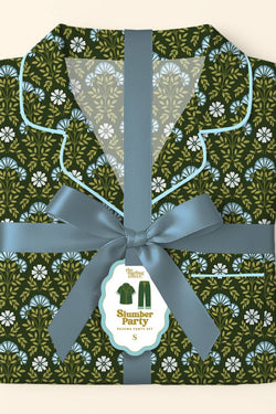 Slumber Party Pajama Pants Set–Everbloom Forest Green