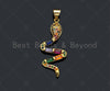 Colorful Pave Snake Charm