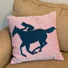 Pink Plaid Horse Pillow