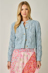 Multicolor Cable Knit Cardigan