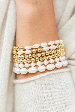 Pearl and Bead Stretch Bracelet