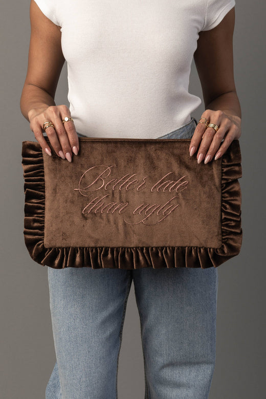 Ruffle Saying Travel Pouch