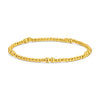 3mm Stretch Bead Bracelets with Textured Larger Bead Accents