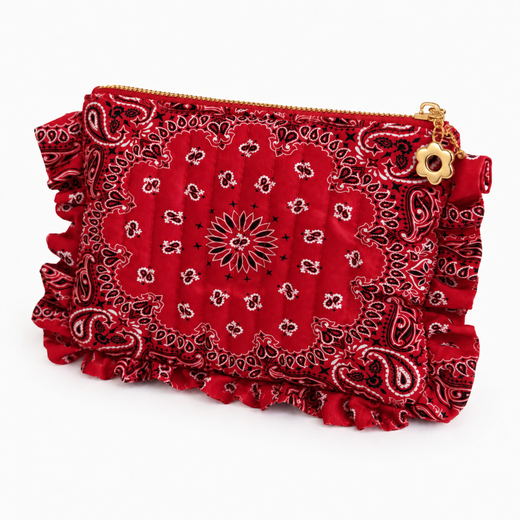 Bandana Ruffle Everything Pouch