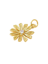 Gold Flower with Rhinestone Center Charm
