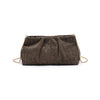 Elva Croc Embossed Faux Suede Clutch