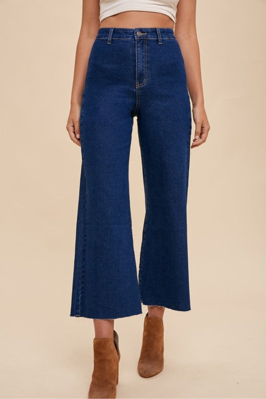  Wide Leg Cropped Pants For Women Stretch Jeans Wide