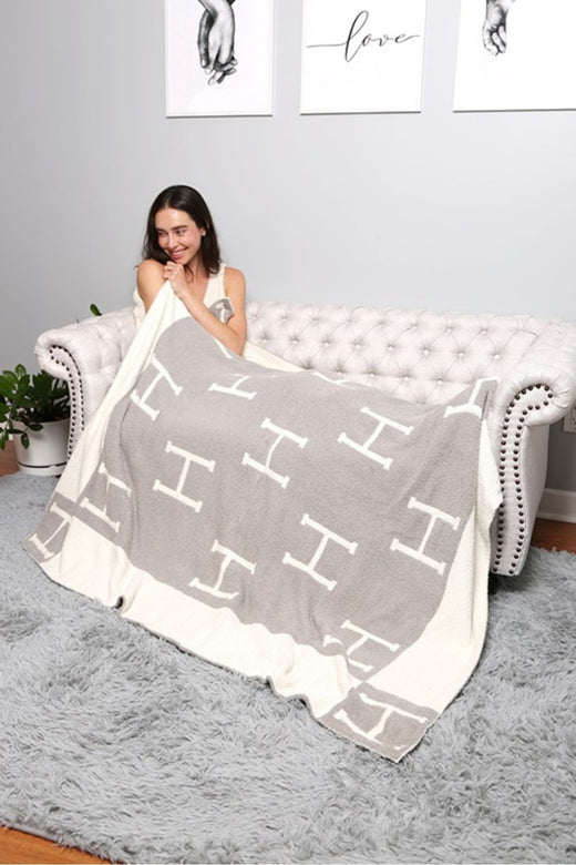Soft Luxury "H" Blanket