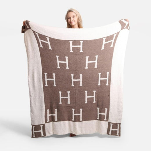 Soft Luxury "H" Blanket
