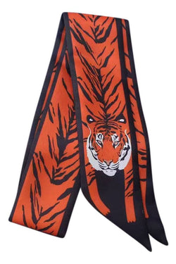 Knotted Orange Tiger Game Day Scarf Necklace