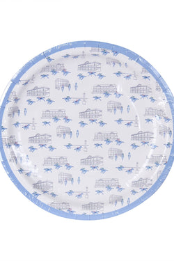 Blue Horses Racing Paper Plates