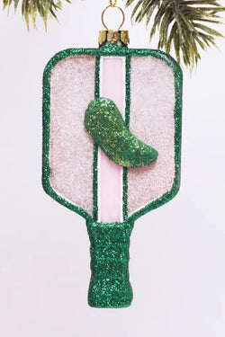 Pickleball Boxed Glass Ornament