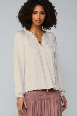 Slip Neck Long Sleeve Shirt