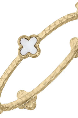 Bethany Clover Mother of Pearl Bangle