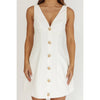 Gold Button Mini Dress