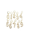 Number Charm - Gold Clip on Bubble