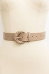 Weave Style D Ring Buckle Leather Belt