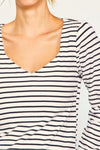 Cream & Black Stripe Shirt
