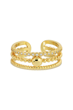 Delicate Layered Adjustable Ring