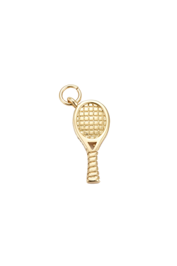 Gold Tennis Racket Charm