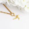 18k Gold Stainless Steel Box Paperclip Charm Holder Necklace