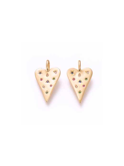Heart Embellished  Charm in Gold