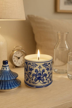 Plumeria Chinoiserie Pagoda Candle