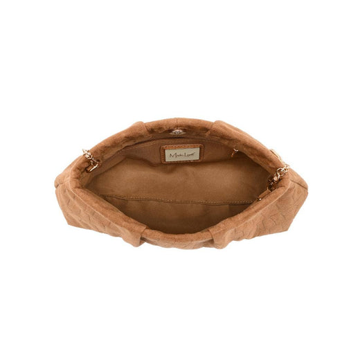 Elva Croc Embossed Faux Suede Clutch