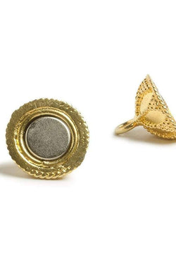 Magnetic Milgrain Floral Charm