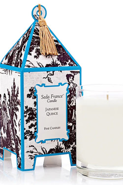 Japanese Quince Toile Pagoda Candle