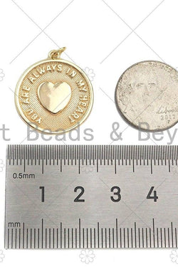 Heart On Round Medallion Pendant